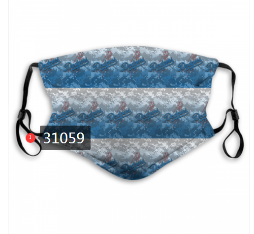 2020 Los Angeles Dodgers Dust mask with filter 23->mlb dust mask->Sports Accessory